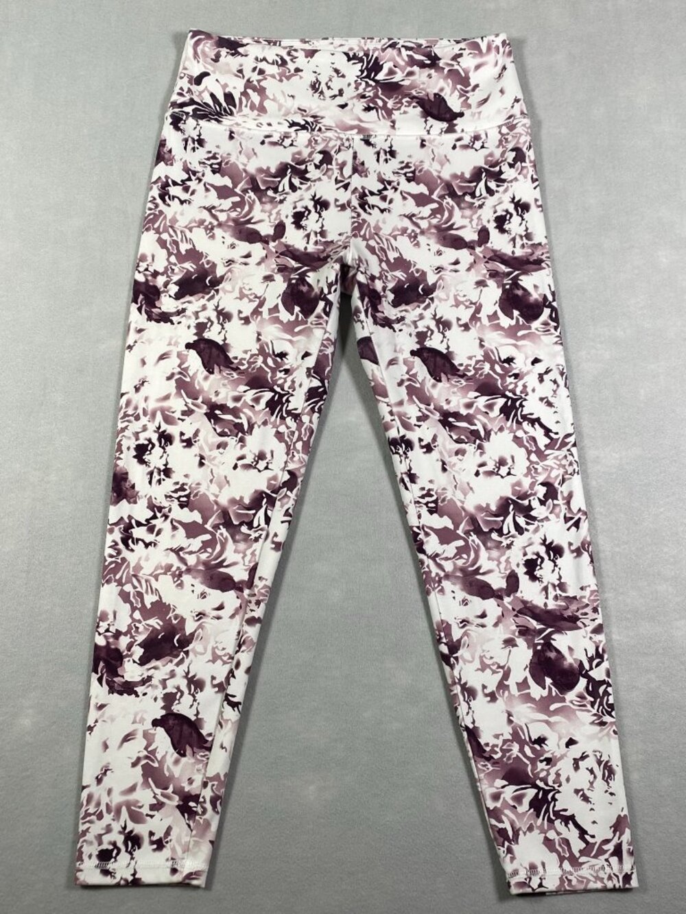 Balance Collection High Rise Wild Plum Floral Dri Wick Leggings Womens Size XL
